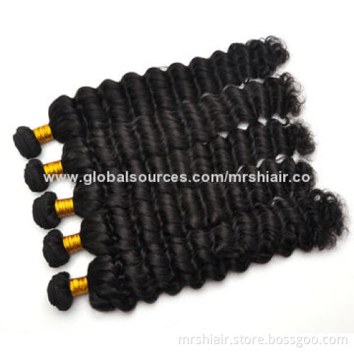 20-inch Natural Color Water Wave Unprocessed Peruvian Virgin Hair